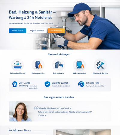 Installateur Webseite